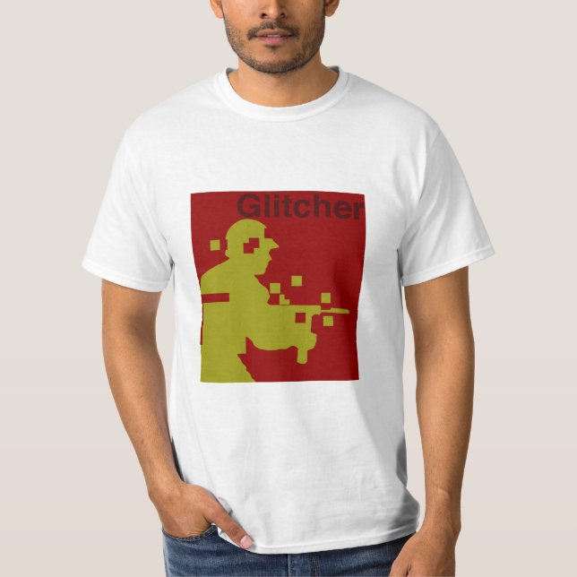 GLITCHER ROT T-Shirt (Vorderseite)
