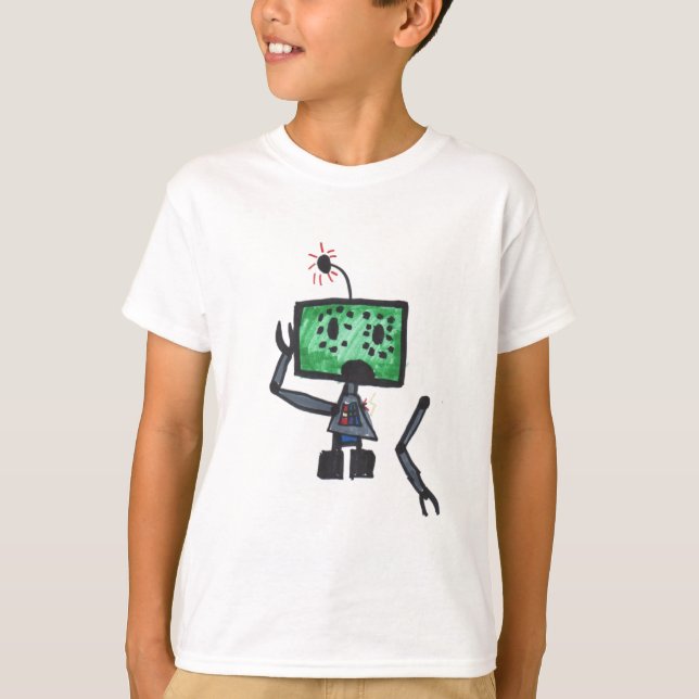 Glitchy der Roboter T-Shirt (Vorderseite)