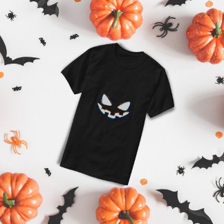 Glitchy Ghoulish Pumpkin Face T-Shirt