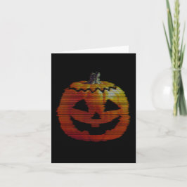 Glitchy TV Pumpkin Karte