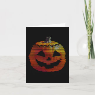 Glitchy TV Pumpkin Karte