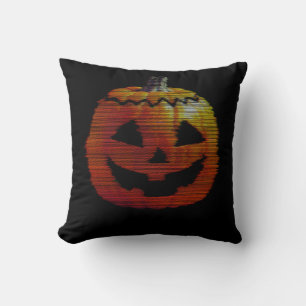 Glitchy TV Pumpkin Kissen