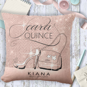 Glitter and Shine Quinceanera Rose Gold ID701 Kissen