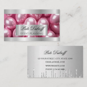 Glitter-Balloons für Eventplanung und Party Visitenkarte
