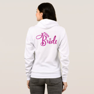 Glitter Brautjungfer Hoodie - Rosa Hochzeitsgesche