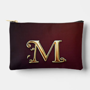 Glitter-Buchstabe M-Monogramm mit tropfender Flüss Zubehörtasche