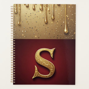 🌸 Glitter Buchstabe S Luxe Drip Funkeln Schreibti Planer