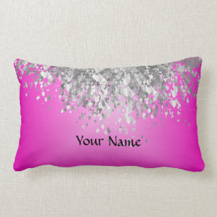 Glitter des heißen Rosas und des Imitats Lendenkissen