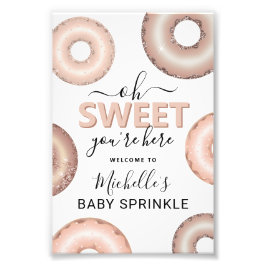 Glitter Donut Baby Sprinkle Girl Welcome Fotodruck