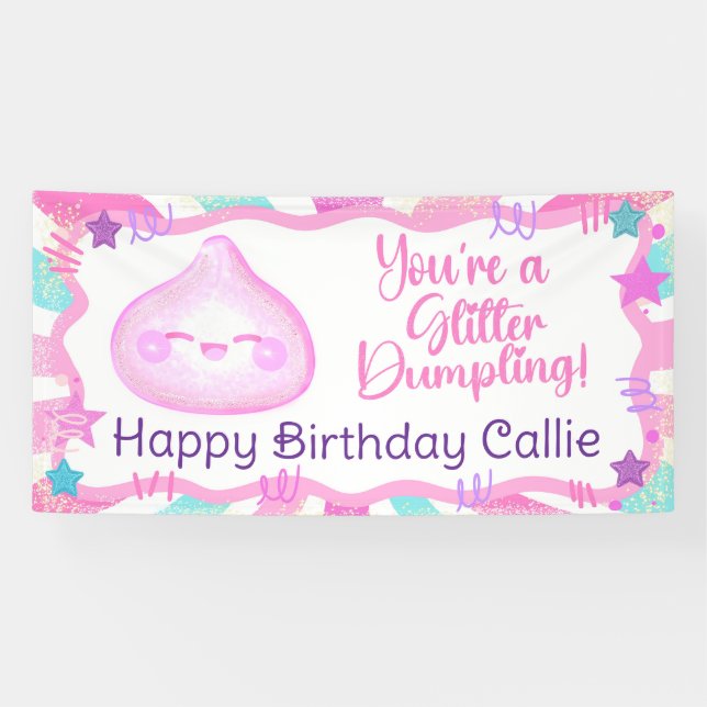 Glitter-Dumpling-Geburtstagsbanner  Banner (Horizontal)