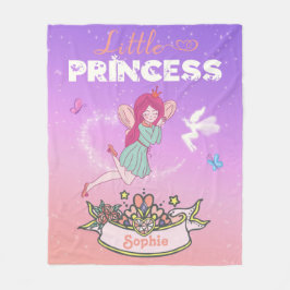👸 Glitter Fairy Princess Individuelle Name  Fleecedecke