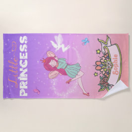 👸 Glitter Fairy Princess Individuelle Name   Strandtuch