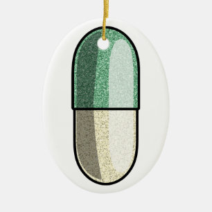 Glitter Fluoxetin Keramik Ornament