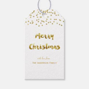 Glitter-Geschenkumbauten der frohen Weihnachten Geschenkanhänger