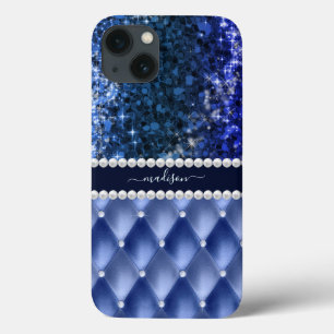 Glitter Girly Sparkle Luxus Navyblau Case-Mate iPhone Hülle