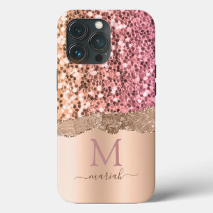 Glitter Girly Sparkle Roségoldene Hochzeitsshower Case-Mate iPhone Hülle