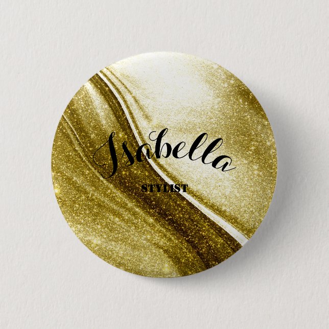 Glitter Gold Button Geschenk (Vorderseite)