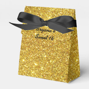 Glitter-Gold Geburtstags-Geschenkboxen Geschenkschachtel