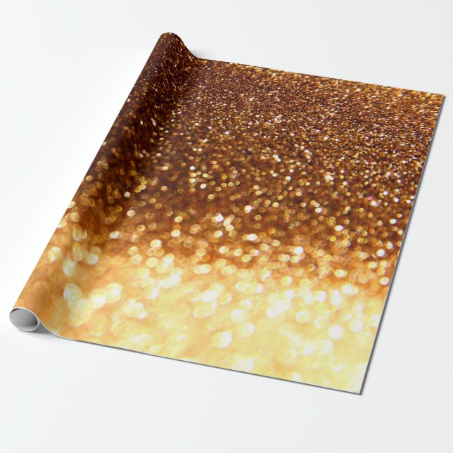Glitter golden lights geschenkpapier (Ungerollt)