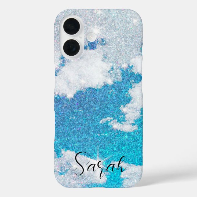 Glitter-Himmel und Wolken Case-Mate iPhone Hülle (Rückseite)