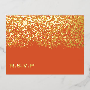 Glitter-Hochzeits-RSVP Folien Feiertagspostkarte