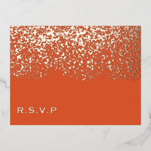 Glitter-Hochzeits-RSVP Folien Feiertagspostkarte