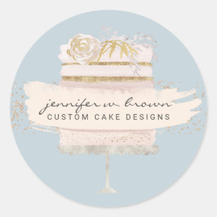 Glitter-Hochzeitstorte-Bäckerei-Eventplaner Runder Aufkleber