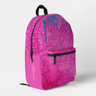 Glitter Hot Pink Funkeln Bedruckter Rucksack
