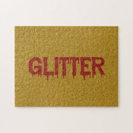 Glitter in Blood Typografie Puzzle