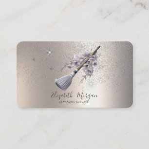 Glitter-Konfetti-Blumenbesen Visitenkarte
