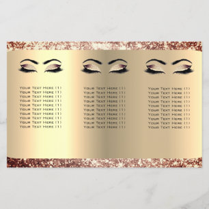 Glitter-Make-up Augen Wimpern Haar Rose DL 3 Flyer