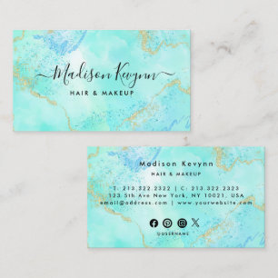 Glitter-Marmor-Achat Visitenkarte