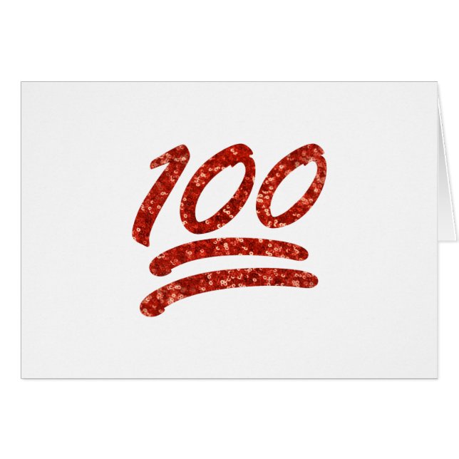 glitter one hundred emoji (Vorderseite (Horizontal))