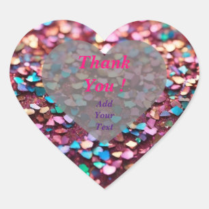 Glitter Opal Trendy Holographic Kollektion Herz-Aufkleber