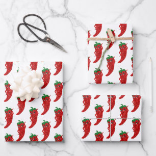 Glitter Red Hot Pepper Diva Geschenkpapier Set