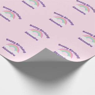 Glitter Regenbogen Benutzerdefiniertes Alles Gute  Geschenkpapier