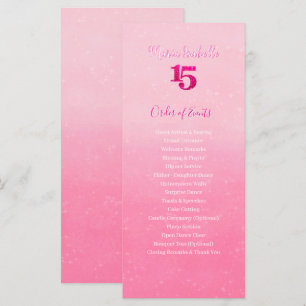 Glitter Rosa Quinceañera Ereignisablauf