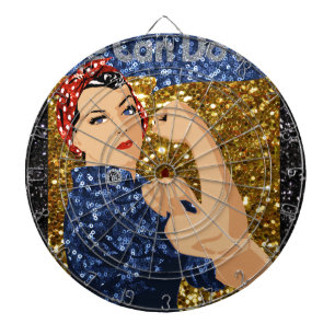 glitter Rosie die Nieterin Dartscheibe