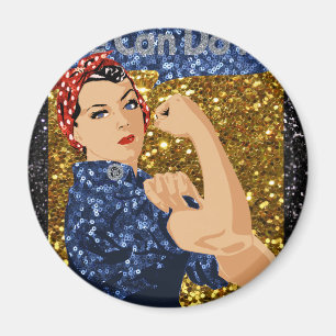 glitter Rosie die Nieterin Magnet