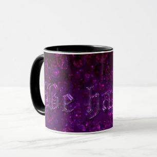 Glitter schimmern leuchten lila Konfetti Paillette Tasse