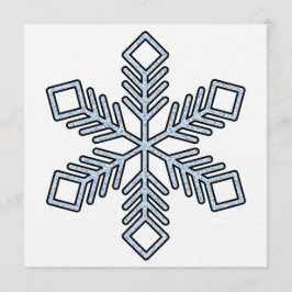 Glitter-Schneeflocke - Babyblaue Äste Einladung