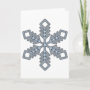 Glitter-Schneeflocke - Babyblaue Äste Karte