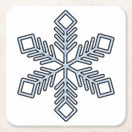 Glitter-Schneeflocke - Babyblaue Äste Rechteckiger Pappuntersetzer