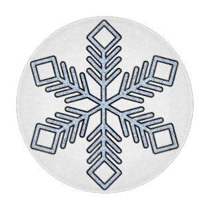Glitter-Schneeflocke - Babyblaue Äste Schneidebrett
