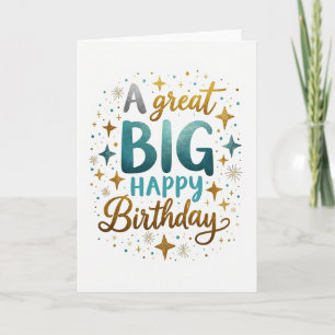 Glitter Schrift Geburtstagskarte Karte