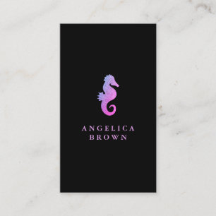 Glıtter Seepferd Business Card Visitenkarte
