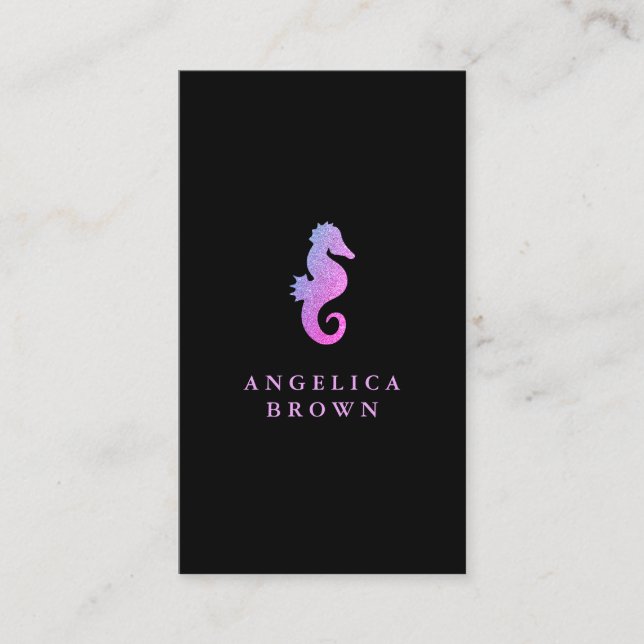 Glıtter Seepferd Business Card Visitenkarte (Vorderseite)