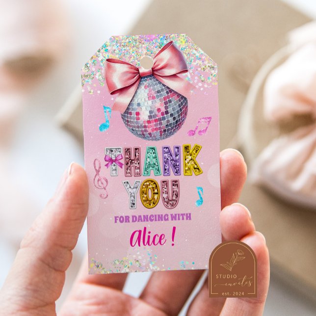 Glitter Sequins Disco Ball Girl Geschenkanhänger (Von Creator hochgeladen)