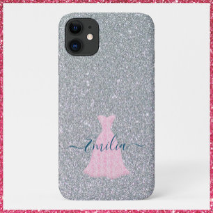 Glitter Silver Pink Gown Case-Mate iPhone Hülle