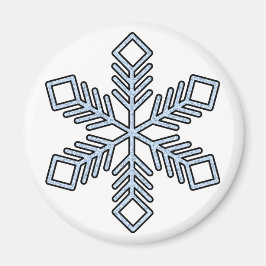 Glitter Snowflake - Baby Blue Branches Magnet